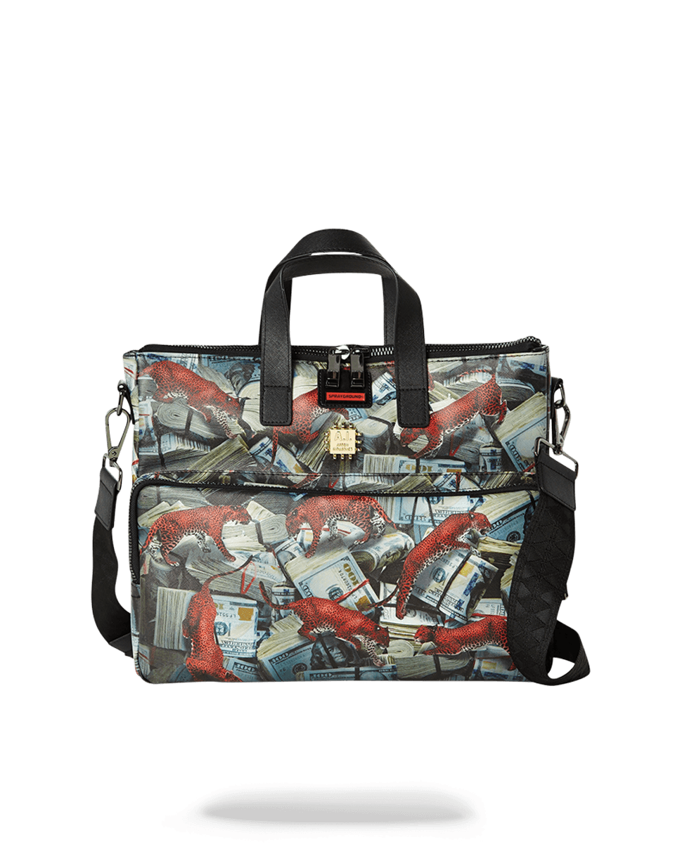 RED LEOPARD MONEY TRAVEL CASE