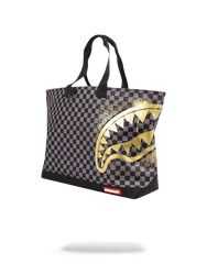 SHARKS IN PARIS GOLD STENCIL TOTE